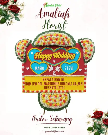 Papan Bunga Pernikahan Wonojati